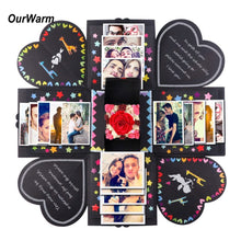 Load image into Gallery viewer, OurWarm DIY Surprise Love Explosion Box Gift Explosion Scrapbook Photo Album birthday Gift 15x15x15cm for anniversary