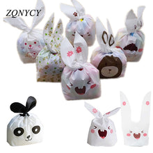 Load image into Gallery viewer, 25pcs Bunny Cookies Bags Candy Biscuit Packaging Bag Birthday Wedding Gift Party bags