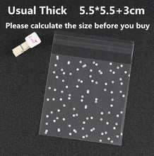 Load image into Gallery viewer, 100pcs 9sizes Frosted Cute Dots Plastic Pack Candy Cookie Soap Cupcake ba