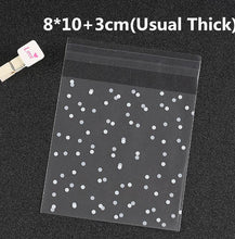 Load image into Gallery viewer, 100pcs 9sizes Frosted Cute Dots Plastic Pack Candy Cookie Soap Cupcake ba