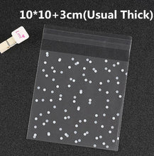 Load image into Gallery viewer, 100pcs 9sizes Frosted Cute Dots Plastic Pack Candy Cookie Soap Cupcake ba