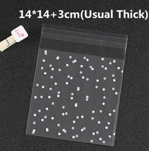 Load image into Gallery viewer, 100pcs 9sizes Frosted Cute Dots Plastic Pack Candy Cookie Soap Cupcake ba