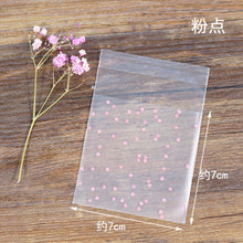 Load image into Gallery viewer, 100pcs 9sizes Frosted Cute Dots Plastic Pack Candy Cookie Soap Cupcake ba