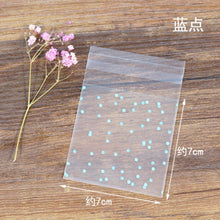 Load image into Gallery viewer, 100pcs 9sizes Frosted Cute Dots Plastic Pack Candy Cookie Soap Cupcake ba