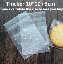 Load image into Gallery viewer, 100pcs 9sizes Frosted Cute Dots Plastic Pack Candy Cookie Soap Cupcake ba